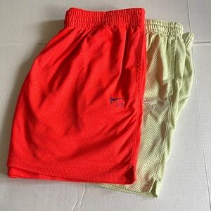 Nike Men's Xxl 2 pair Vibrant Orange & Green Nike Fly Shorts